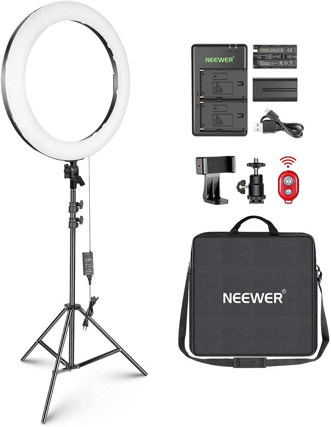 Neewer 20-inch LED Ring Light Kit for Makeup Youtube Video Blogger